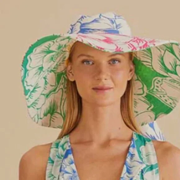 Farm Rio Coloorful Wide Brim Hat NEW With Tags Caipirinha Hat – FARM Rio main image 4